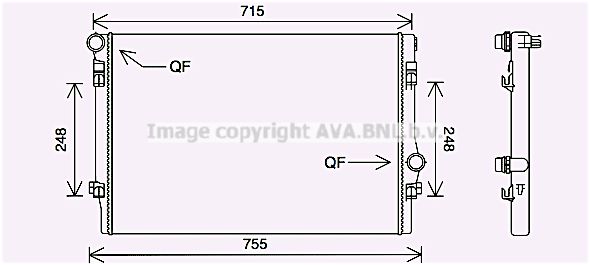 AVA QUALITY COOLING Radiaator,mootorijahutus VW2336